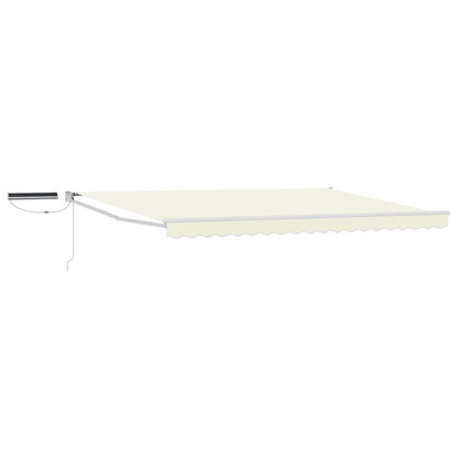 Electric Retractable Awning Cream and White 5 x 3 m