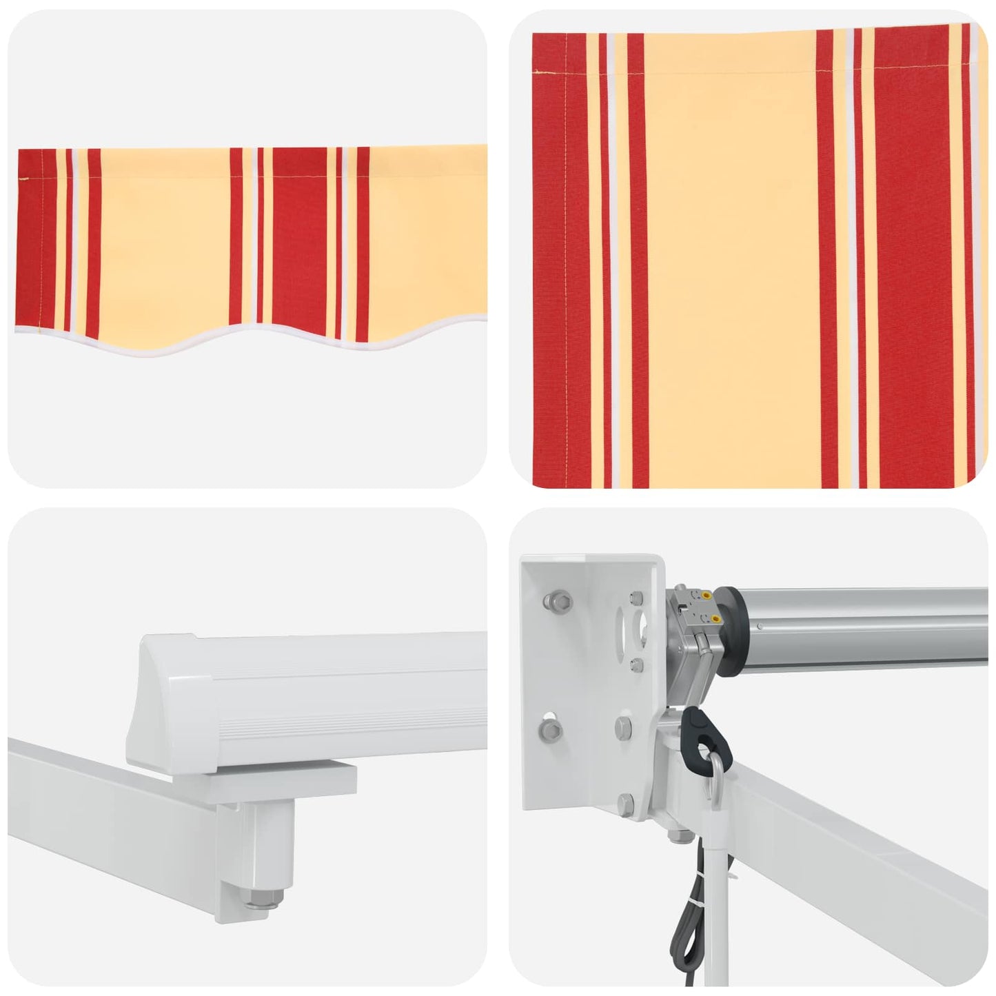 Electric Retractable Awning Multicolour 5 x 3 m