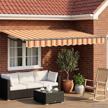 Electric Retractable Awning Multicolour 2.5 x 2 m