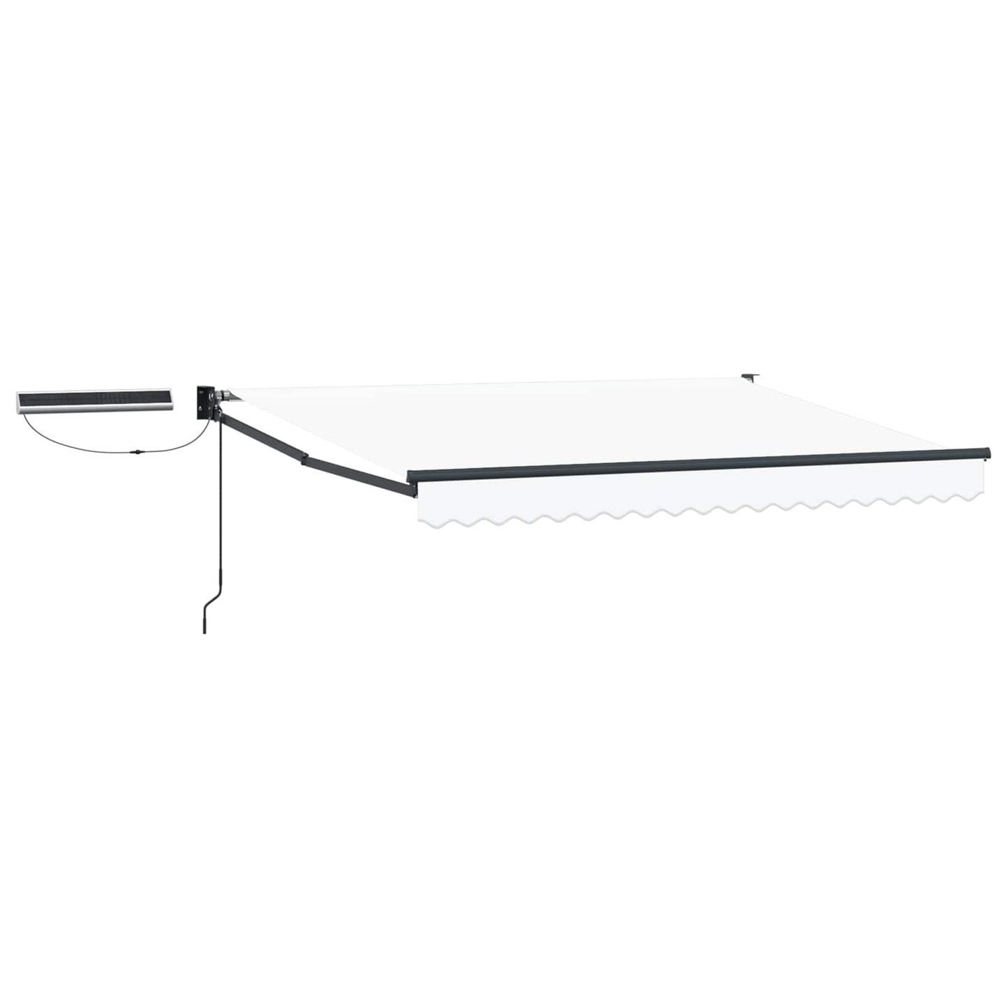 Electric Retractable Awning White and Anthracite 2.5 x 2 m