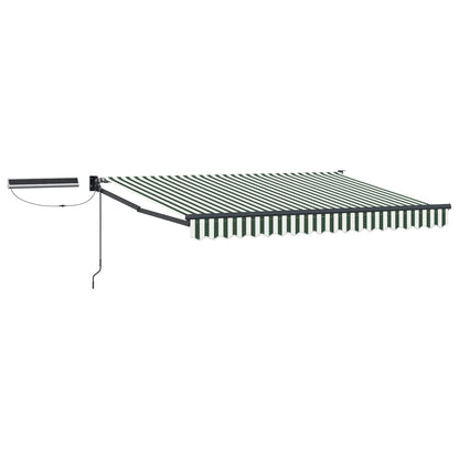 Electric Retractable Awning Green, White and Anthracite 3 x 2 m