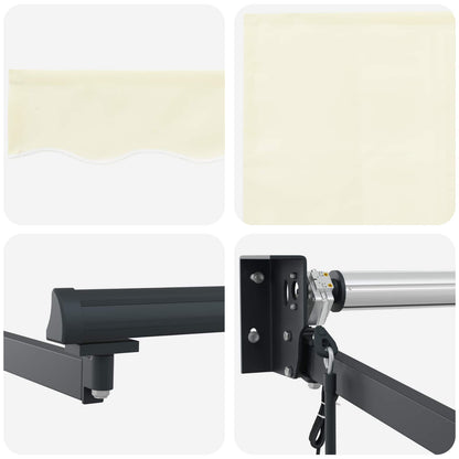 Electric Retractable Awning Cream and Anthracite 3.5 x 2 m