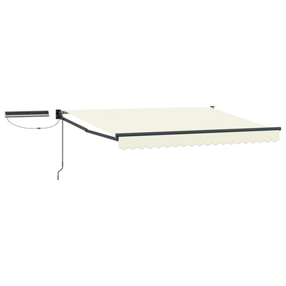 Electric Retractable Awning Cream and Anthracite 3.5 x 2 m