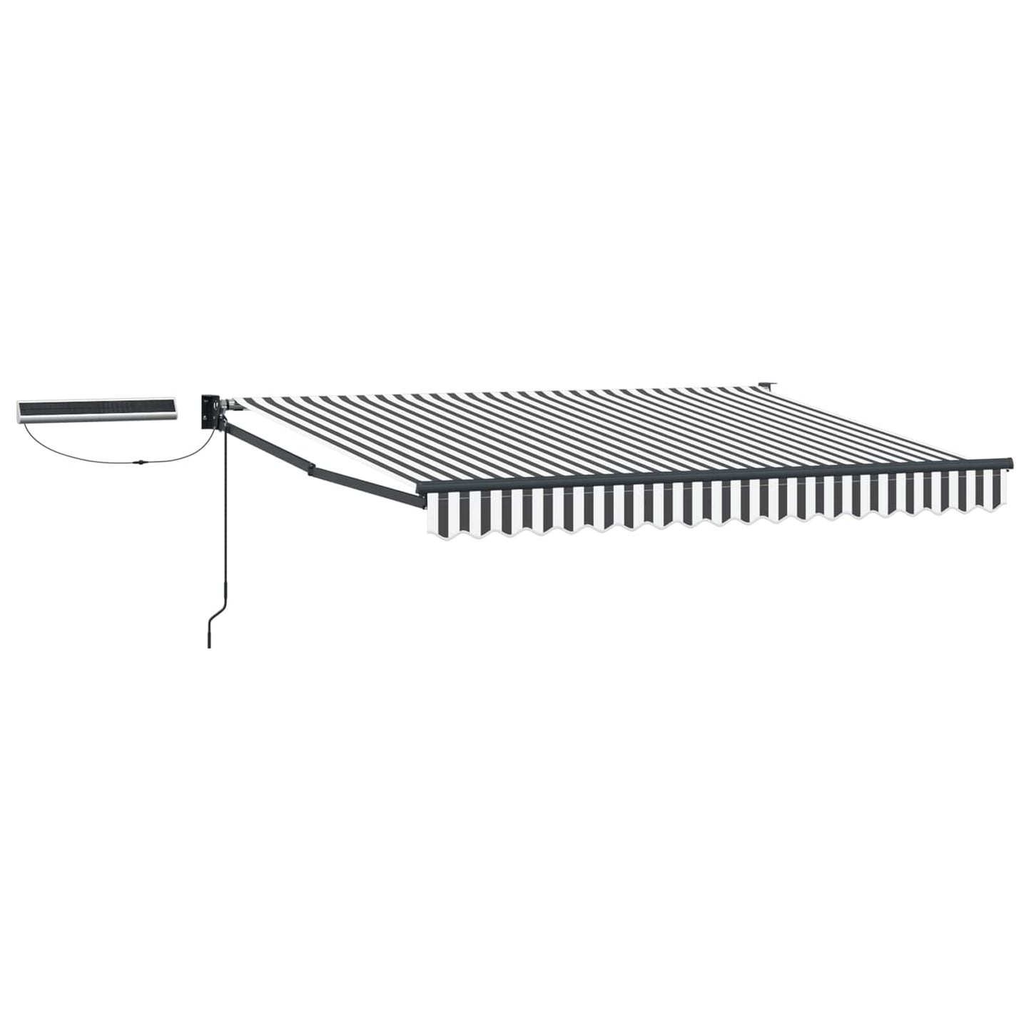 Electric Retractable Awning Anthracite and White 3.5 x 2 m