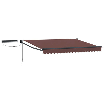 Electric Retractable Awning Brown and Anthracite 3 x 2.5 m