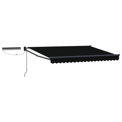 Electric Retractable Awning Black and Anthracite 3.5 x 2.5 m