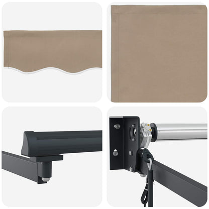 Electric Retractable Awning Beige and Anthracite 3.5 x 2.5 m