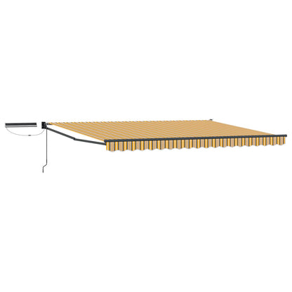Electric Retractable Awning Yellow, Grey and Anthracite 4 x 3 m