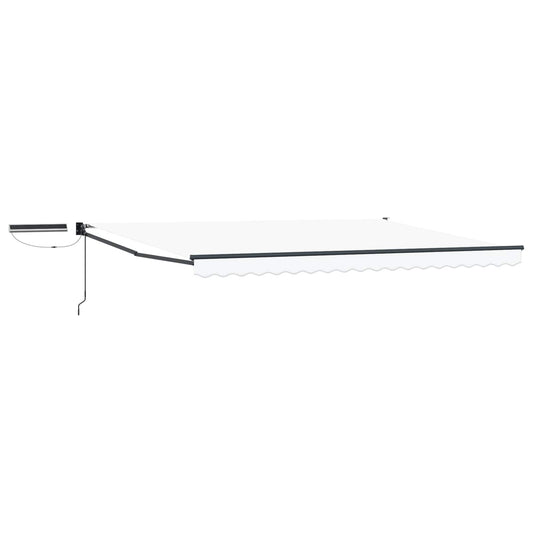 Solar Electric Awning 4 x 3 m White 100% Polyester
