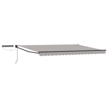 Electric Retractable Awning Light Grey and Anthracite 4 x 3 m