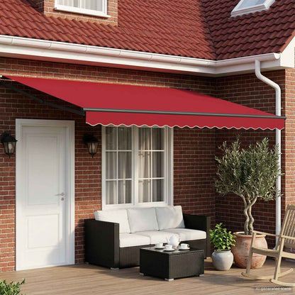Electric Retractable Awning Red and Anthracite 4 x 3 m