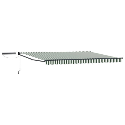 Electric Retractable Awning Green, White and Anthracite 4 x 3 m