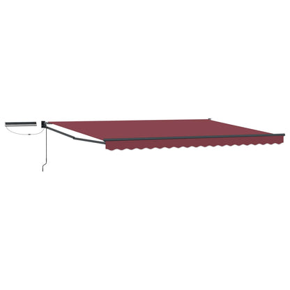 Electric Retractable Awning Burgundy and Anthracite 4.5 x 3 m