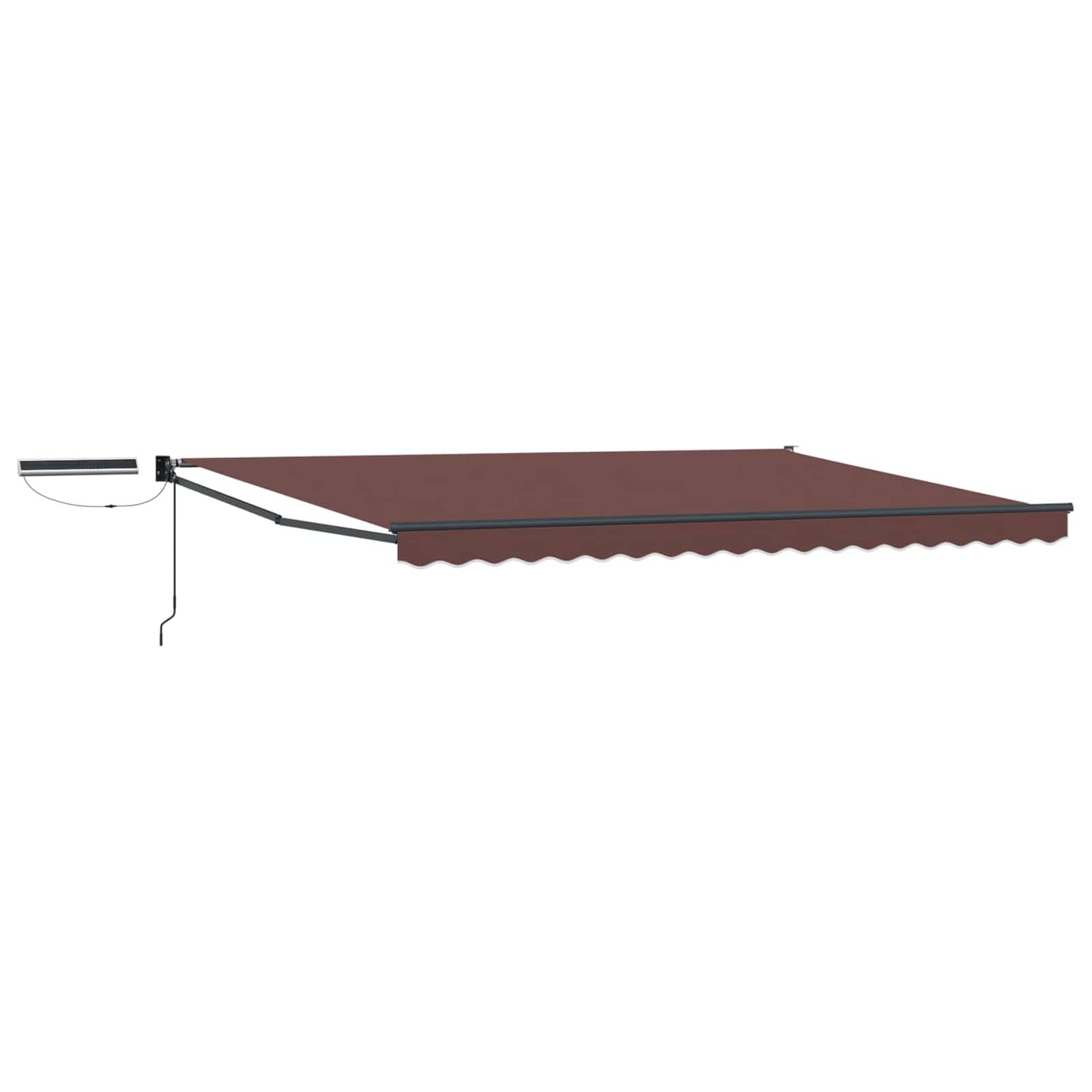 Electric Retractable Awning Brown and Anthracite 4.5 x 3 m