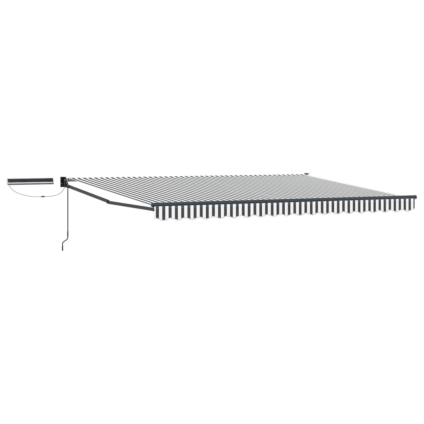 Electric Retractable Awning Anthracite and White 5 x 3 m