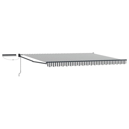 Electric Retractable Awning Anthracite and White 5 x 3 m