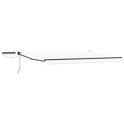 Electric Retractable Awning White and Anthracite 5 x 3 m