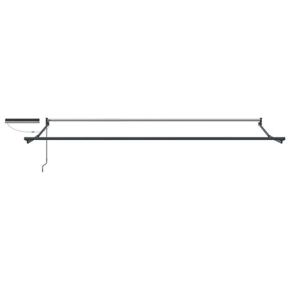 Electric Retractable Awning Green, White and Anthracite 5 x 3 m