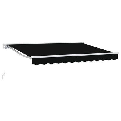 Manual Retractable Awning Black 3 x 2.5 m