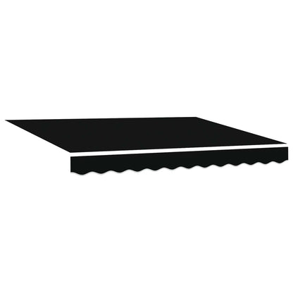 Manual Retractable Awning Black 3 x 2.5 m