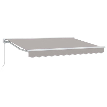Manual Retractable Awning Light Grey 3 x 2.5 m