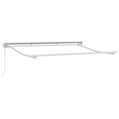 Manual Retractable Awning Blue and White 3.5 x 2.5 m