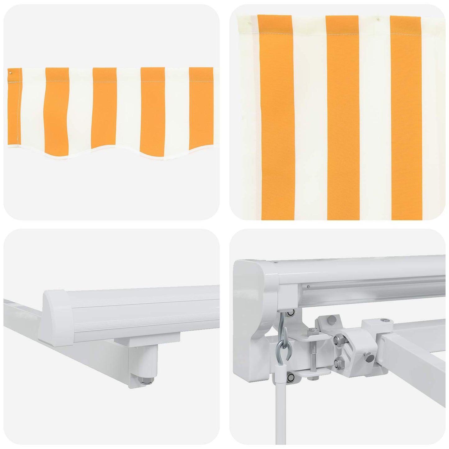 Manual Retractable Awning Orange 3.5 x 2.5 m