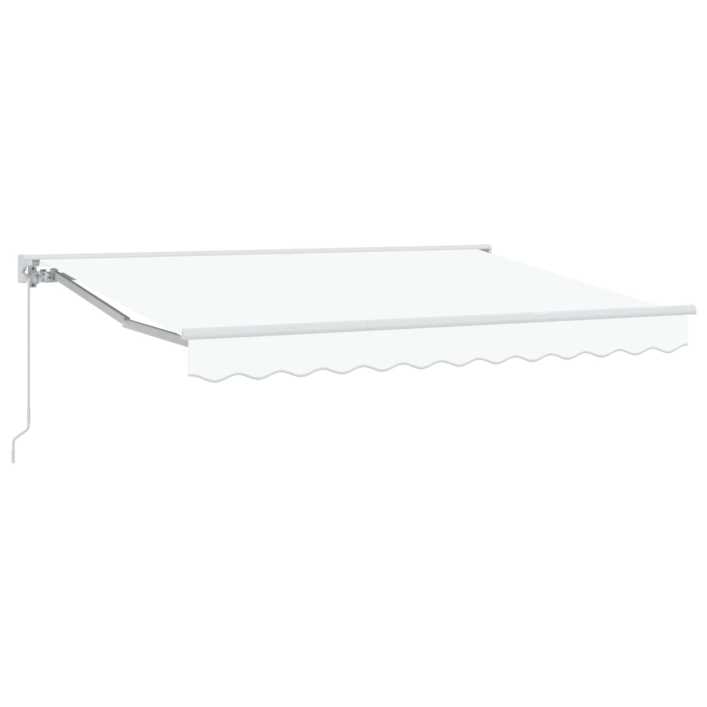 Manual Retractable Awning White 3.5 x 2.5 m