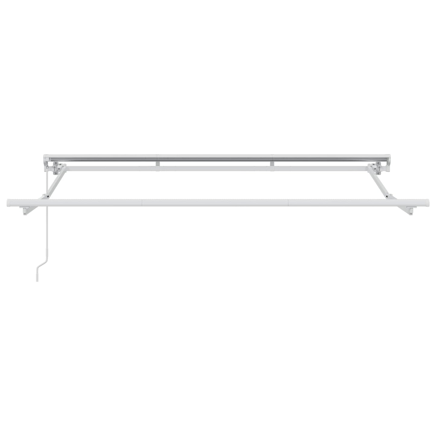 Manual Retractable Awning White 3.5 x 2.5 m