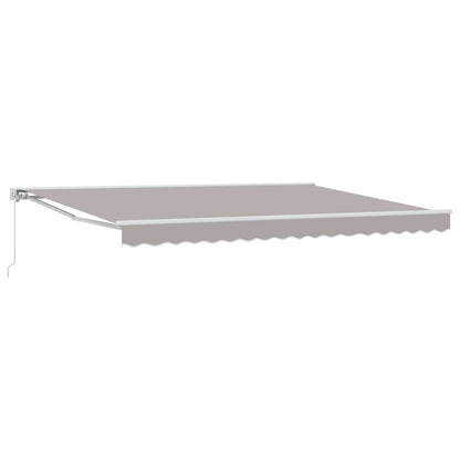 Manual Retractable Awning Light Grey 4 x 3 m