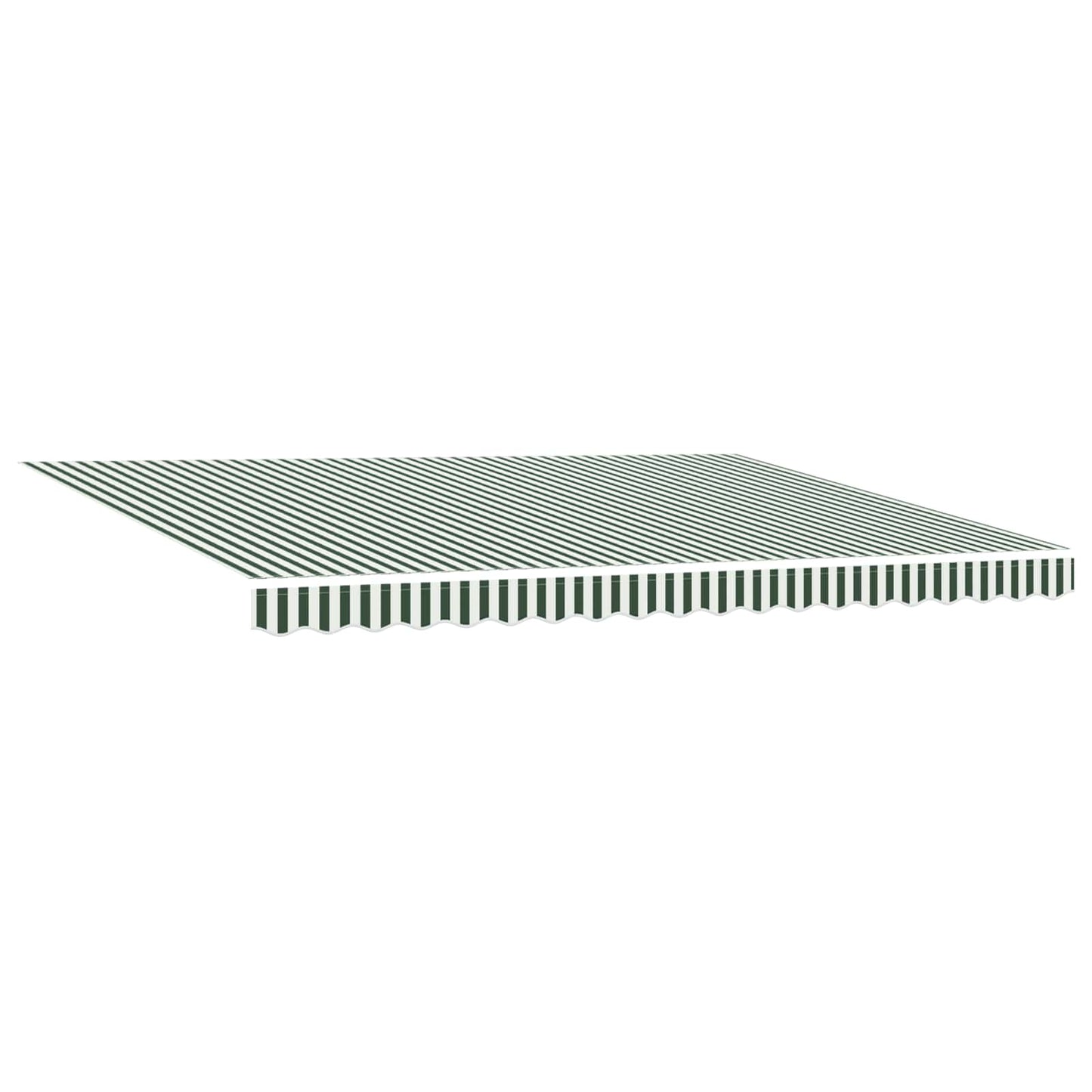 Manual Retractable Awning Green and White 4 x 3 m