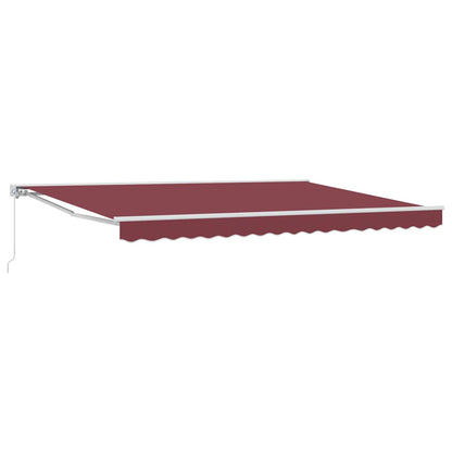 Manual Retractable Awning Burgundy 4 x 3.5 m