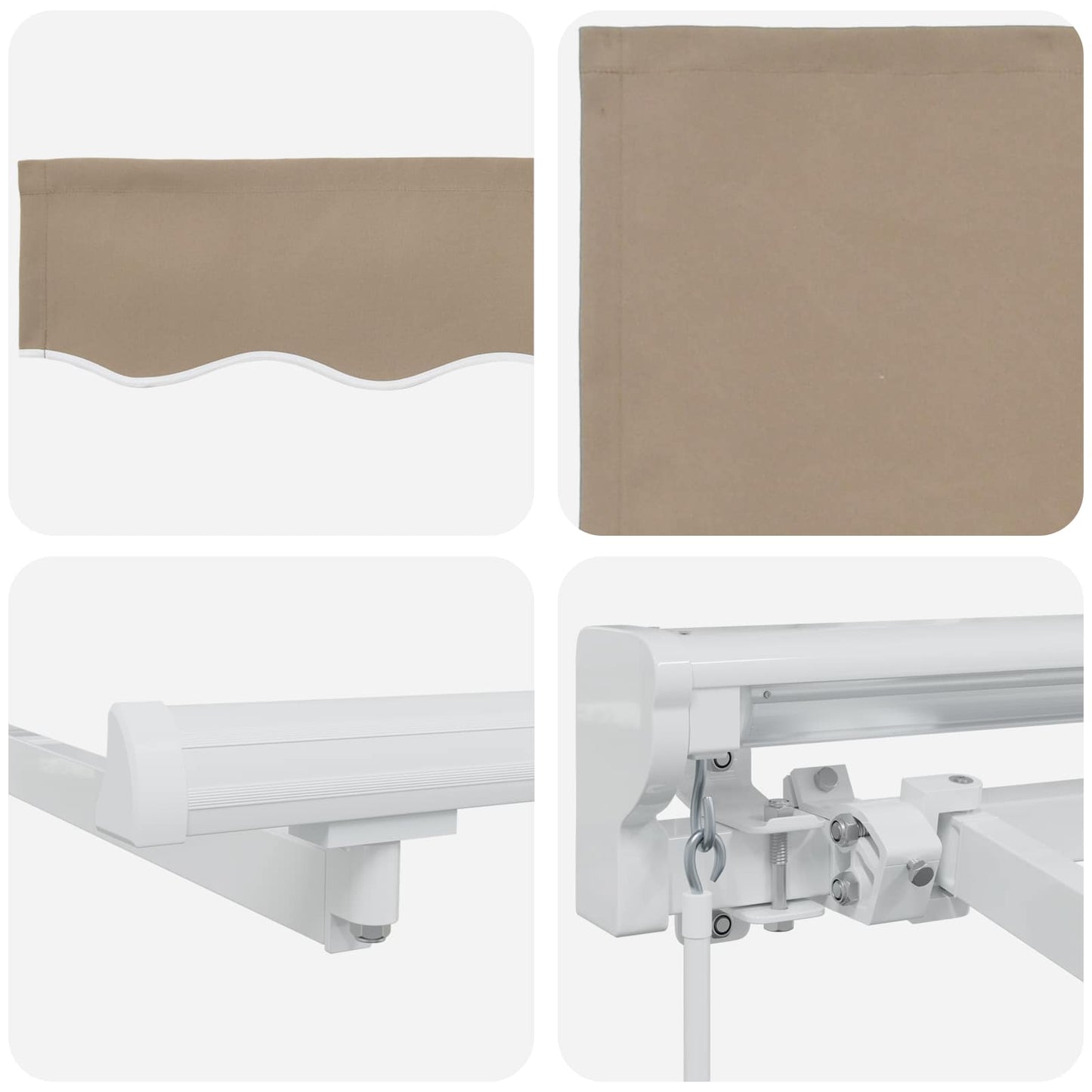 Manual Retractable Awning Beige 4 x 3.5 m