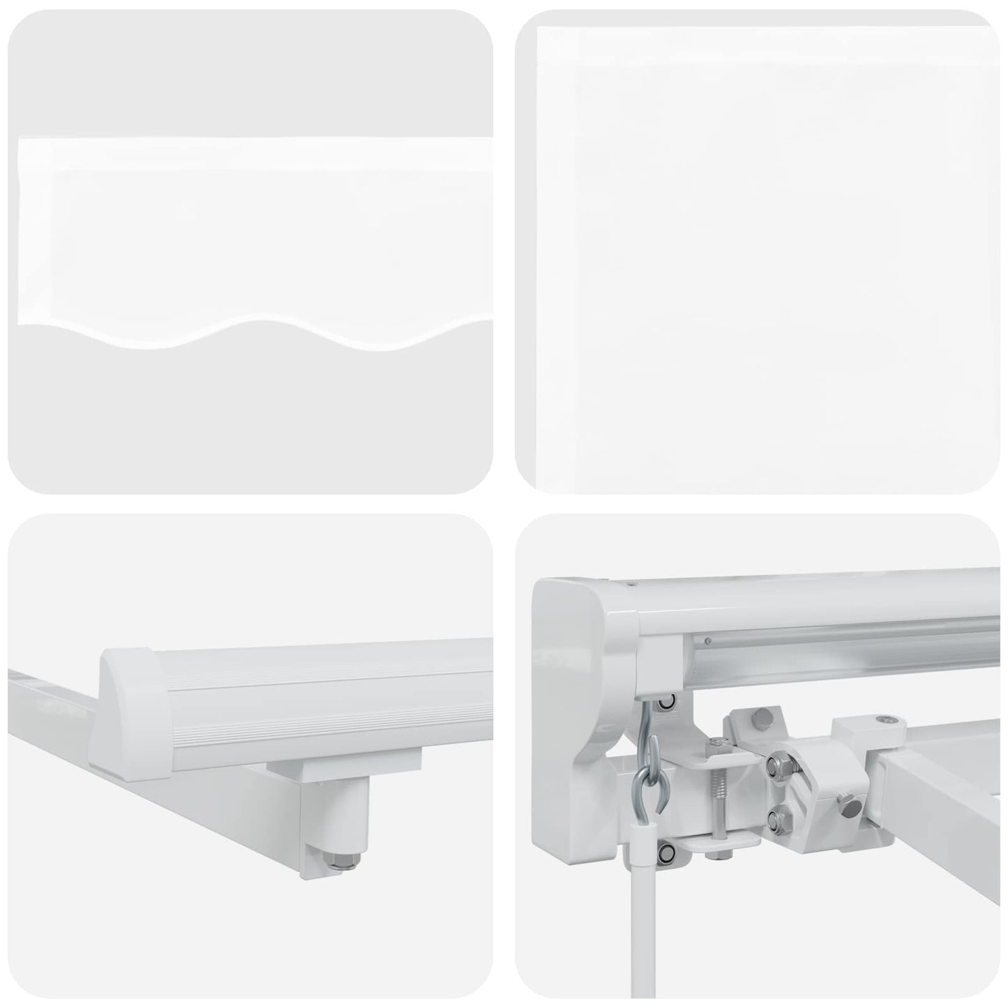 Manual Retractable Awning White 4 x 3.5 m