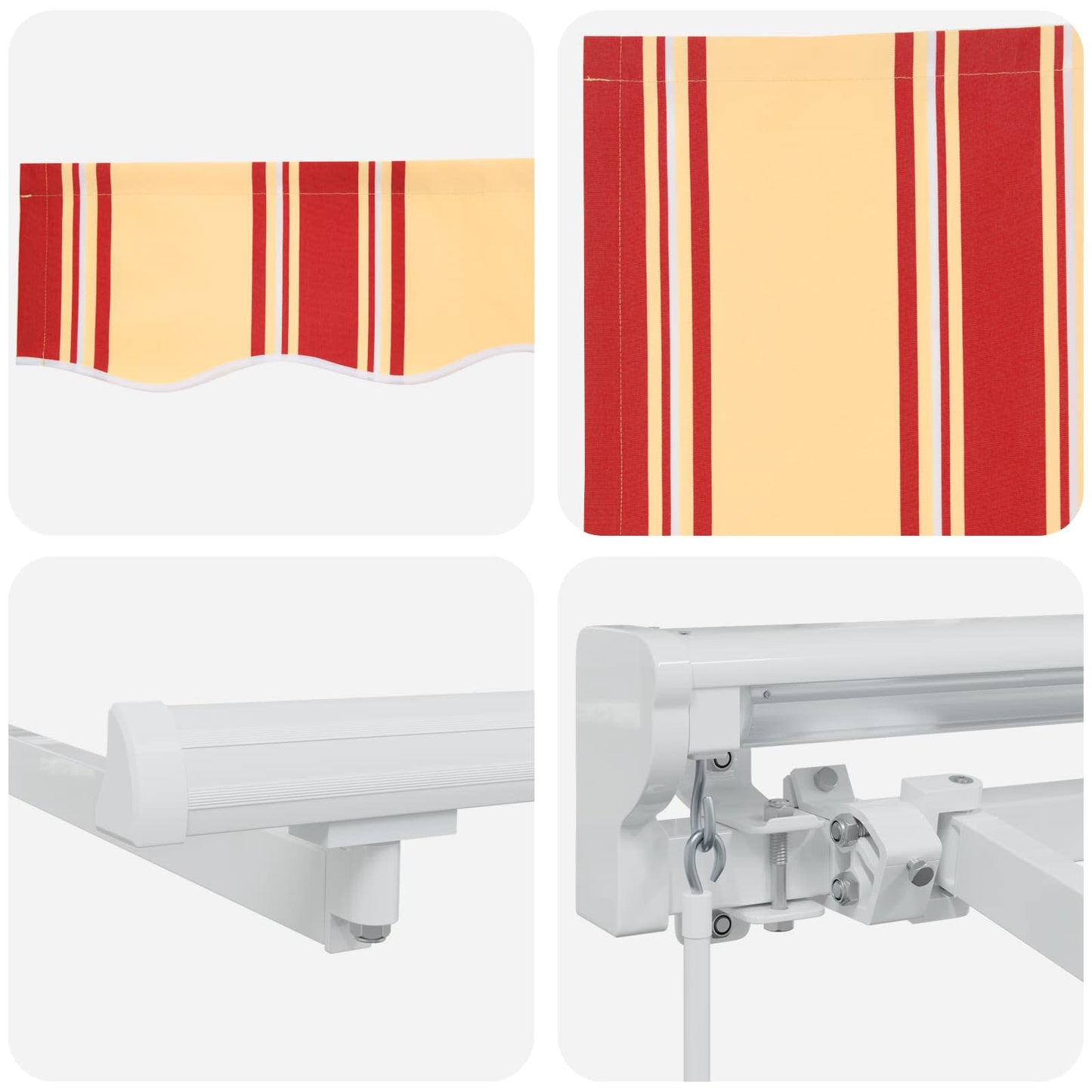 Manual Retractable Awning Yellow and Orange 4.5 x 3 m