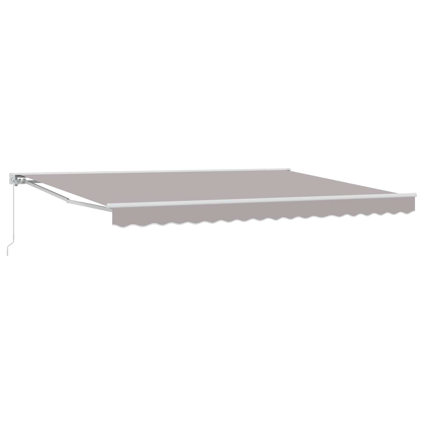 Manual Retractable Awning Light Grey 4.5 x 3 m