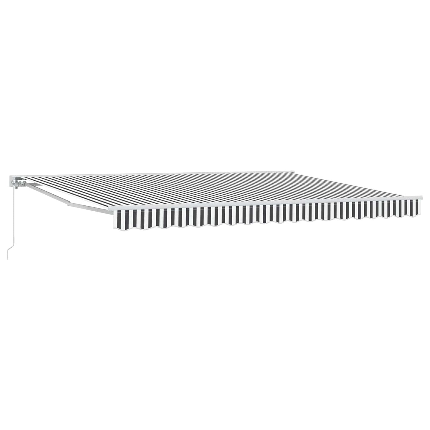 Manual Retractable Awning Anthracite and White 5 x 3 m