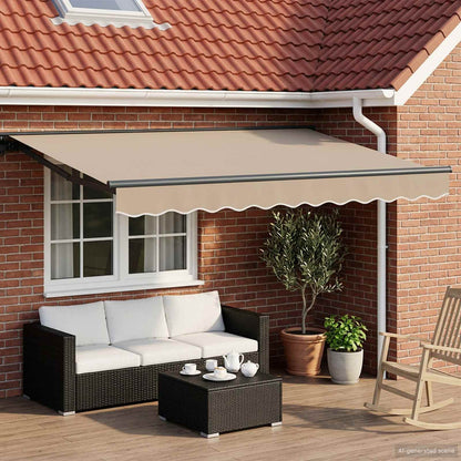 Manual Retractable Awning Beige 3.5 x 2 m