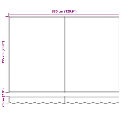Manual Retractable Awning Beige 3.5 x 2 m