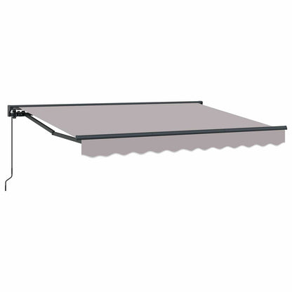 Manual Retractable Awning Light Grey 3.5 x 2 m