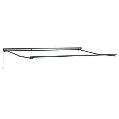 Manual Retractable Awning Red and White 4 x 3.5 m