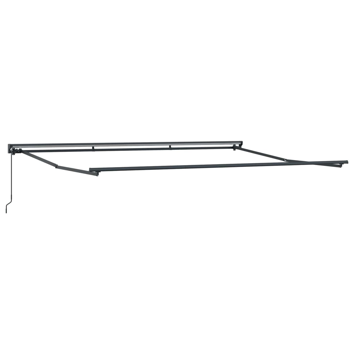 Manual Retractable Awning Green and White 4 x 3.5 m