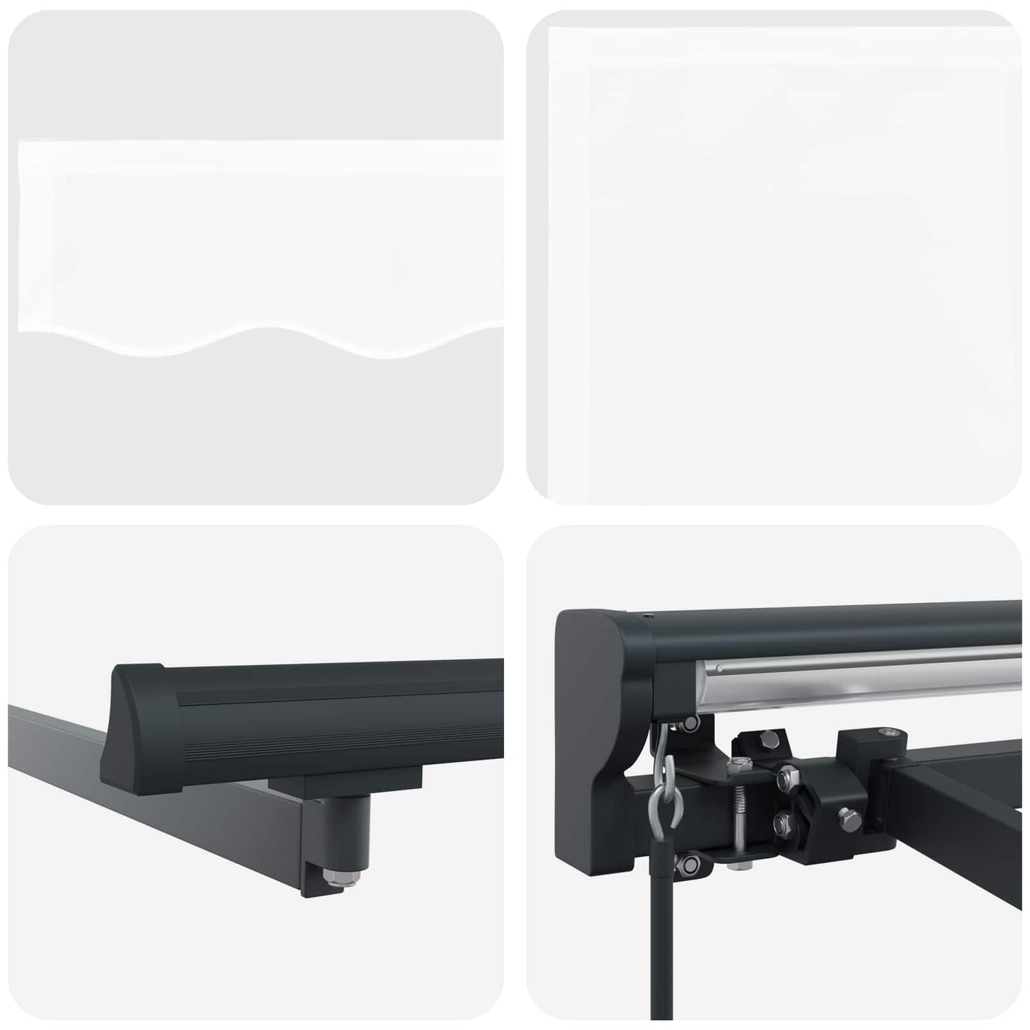 Manual Retractable Awning White 4.5 x 3.5 m