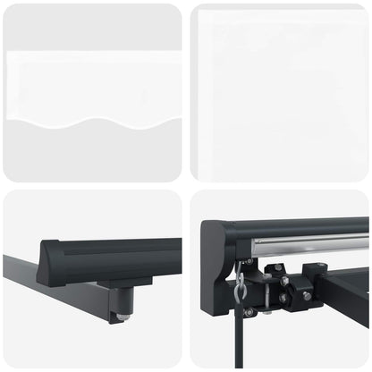 Manual Retractable Awning White 4.5 x 3.5 m