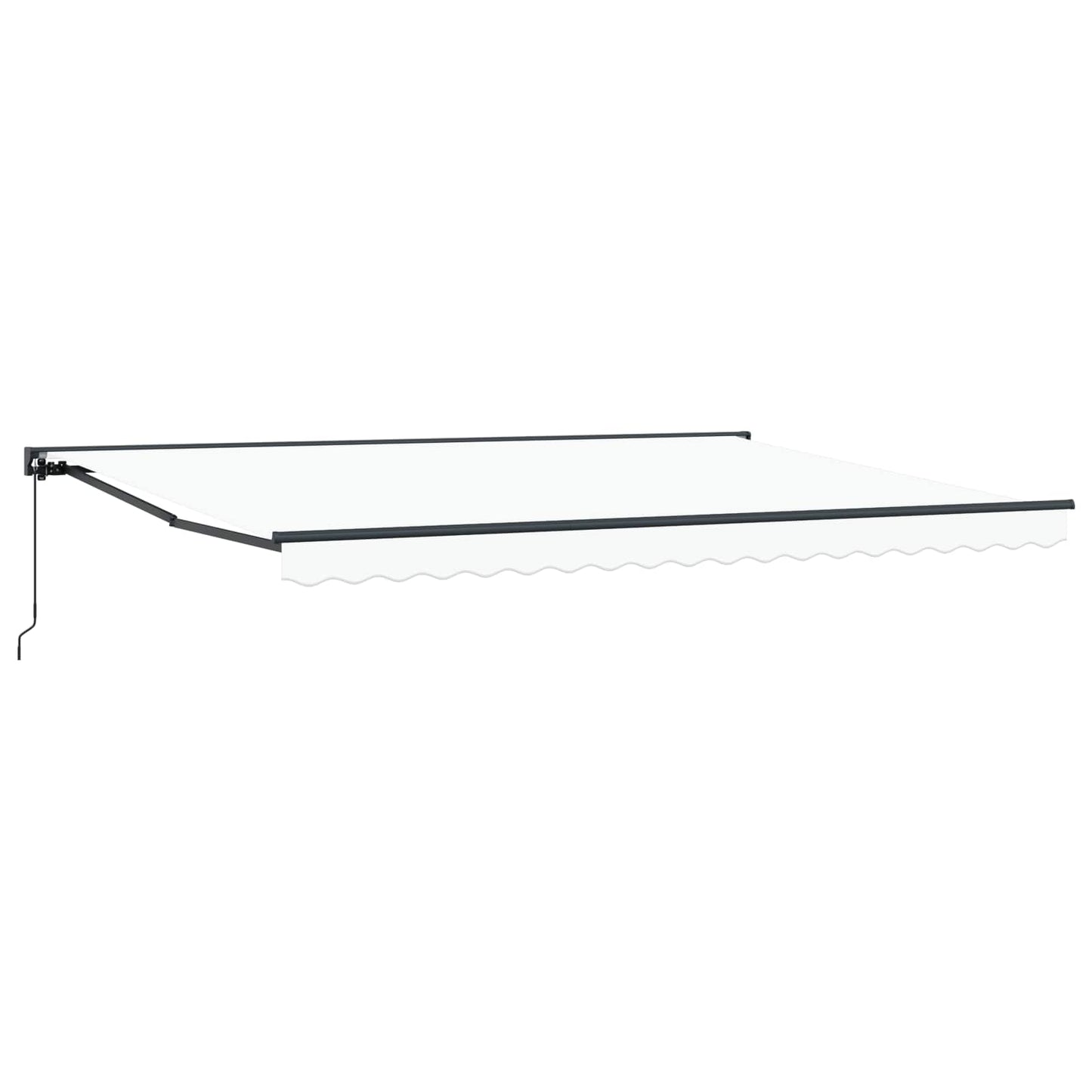Manual Retractable Awning White 4.5 x 3.5 m