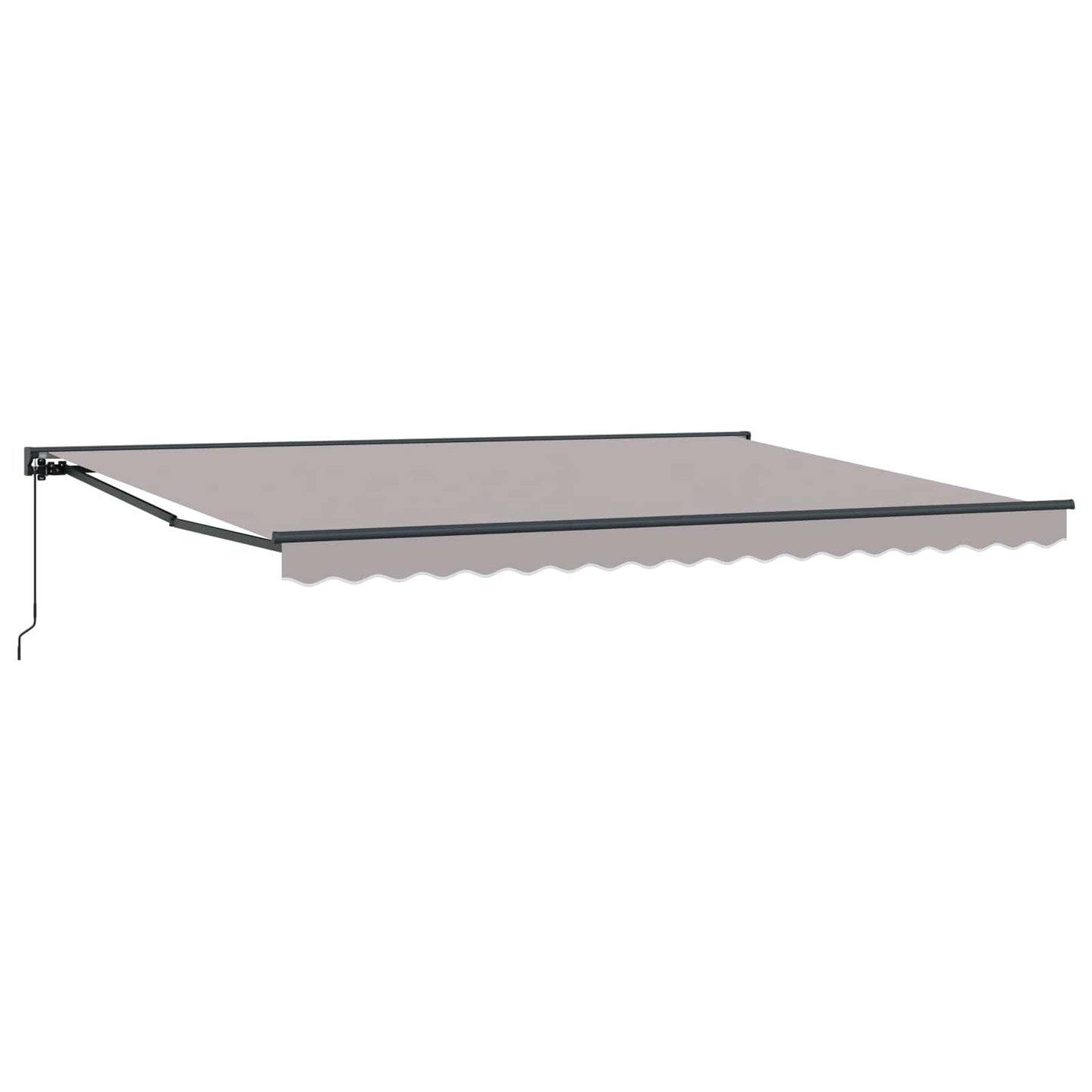 Manual Retractable Awning Light Grey 4.5 x 3.5 m