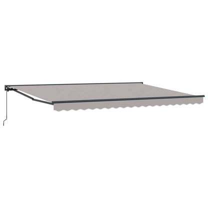 Manual Retractable Awning Light Grey 4.5 x 3.5 m
