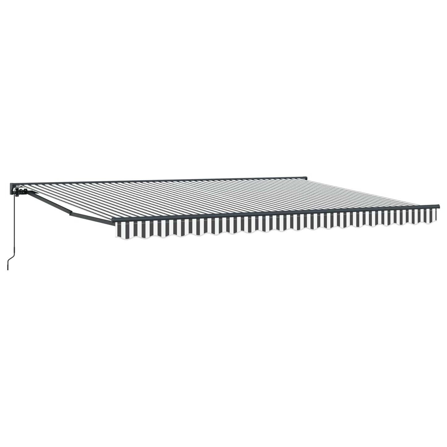 Manual Retractable Awning Anthracite and White 5 x 3.5 m