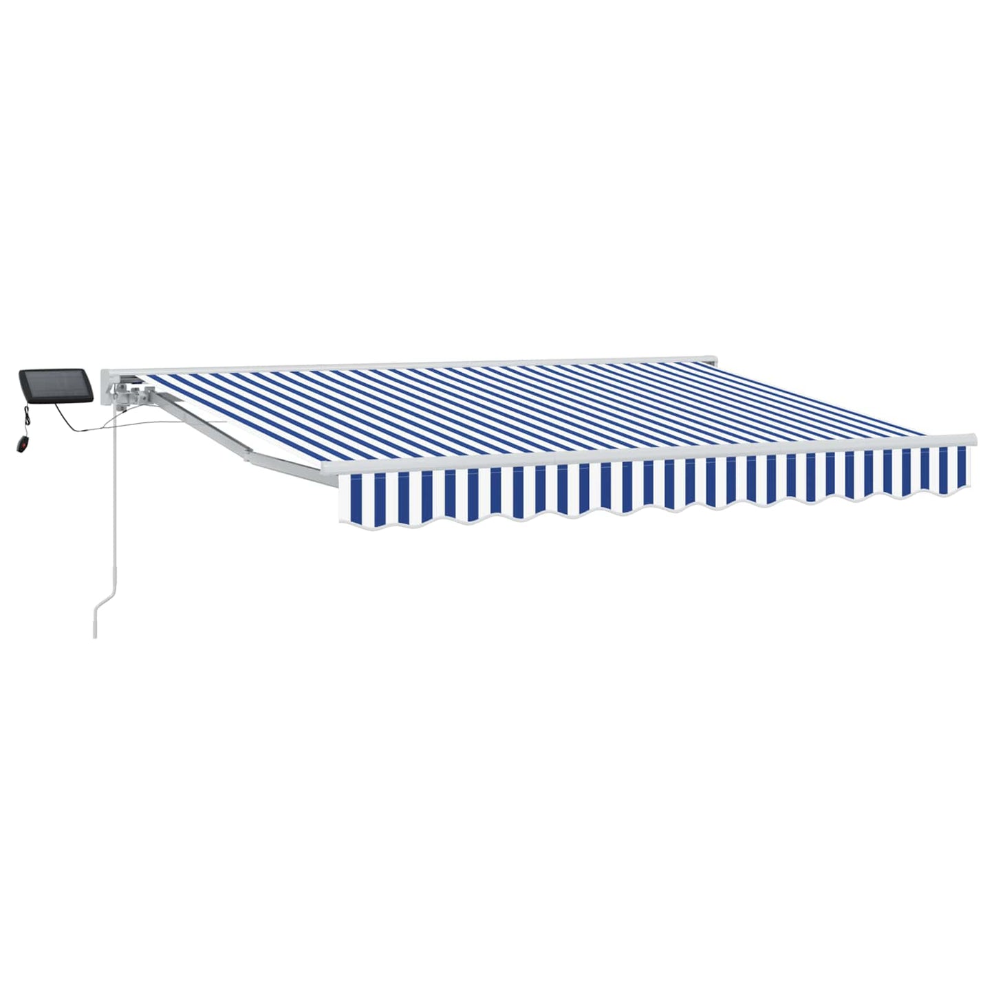 Manual Awning Frame with LEDs Blue and White 3.5 x 2 m