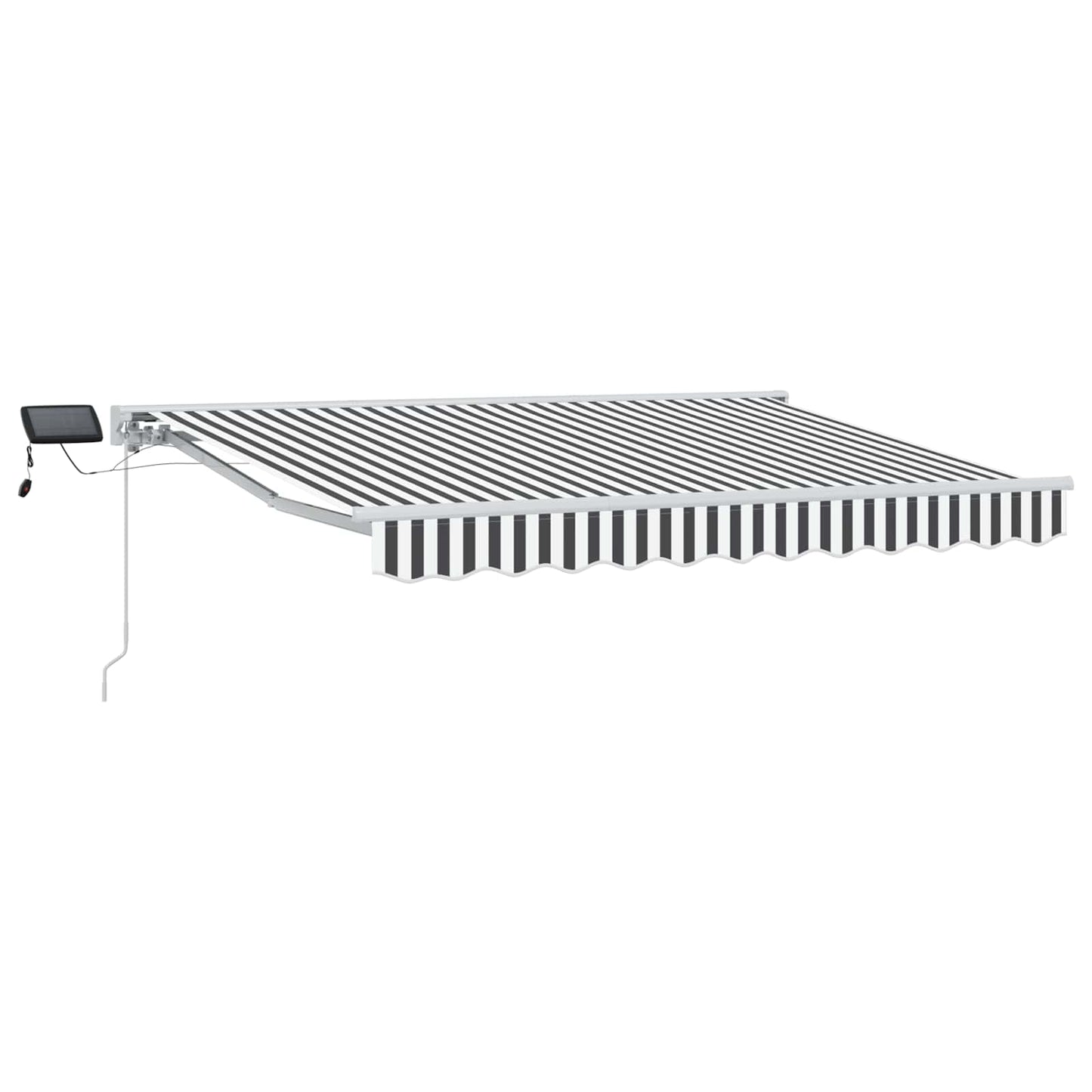 Manual Awning Frame with LEDs Anthracite and White 3.5 x 2 m